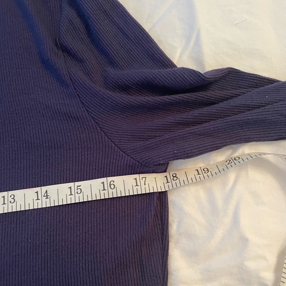PAIGE Kenzie Bell Sleeve Turtleneck Size L in Rich Navy - Picture 10 of 14